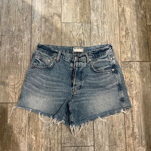 We The Free Blue Denim Shorts